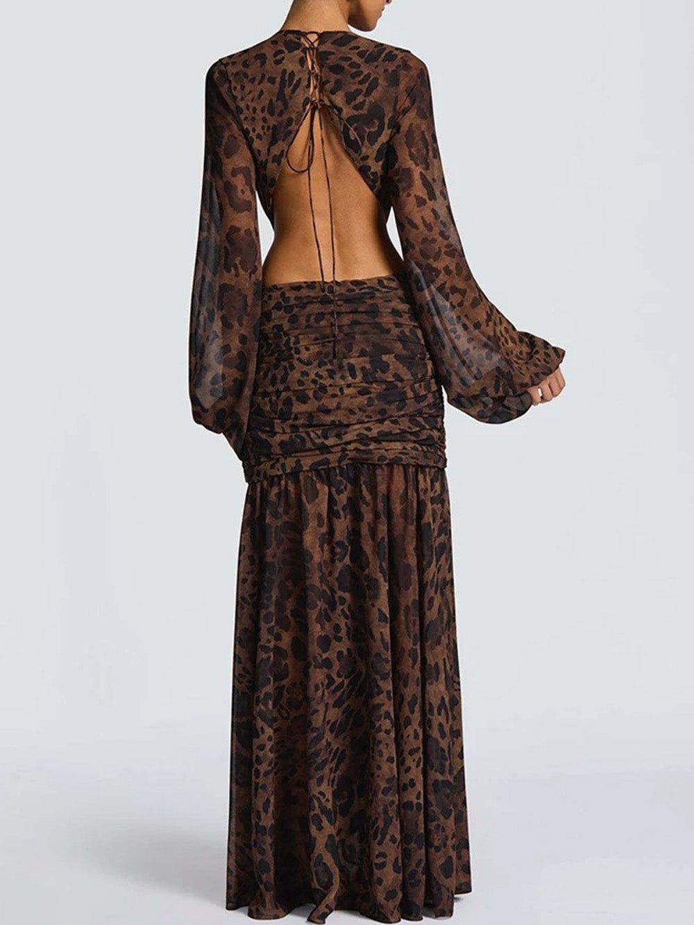 Juliana Deep-V Cutout Maxi Dress