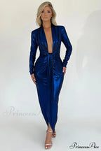 Juliette Metallic Stylish Tie Front Dress