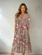 Miranda Premium Women's Bohemian Midi Summer Dress Chic Silhouette Collection