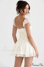 KAIA IVORY Stylish A-LINE MINI DRESS