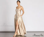 Kaia Satin Stylish A-Line Dress