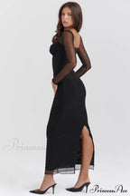 Katarina Black Stylish Maxi Dress