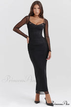 Katarina Black Stylish Maxi Dress