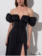 KATIE OFF Stylish SHOULDER MIDI DRESS