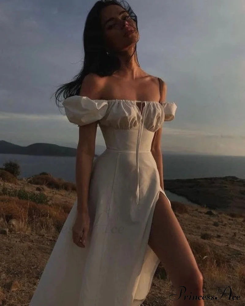 KATIE OFF Stylish SHOULDER MIDI DRESS