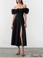 KATIE OFF Stylish SHOULDER MIDI DRESS