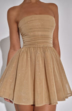 Esther Back Knot Strapless Sparkle Dress