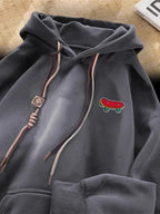 Kawaii Skateboard Graphic Cotton Fleece Hoodie
