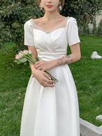 French Simple Evening Dress