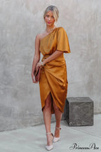 Kelly Satin Stylish Irregular Evening Dress
