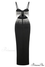 Keturah Crystal Stylish Embellished Midi Dress