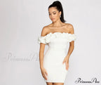 Kiari Formal Off Charming the Shoulder Ruffled Dress