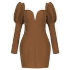 Kisha Sweetheart Neckline Solid Mini Dress