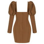 Kisha Sweetheart Neckline Solid Mini Dress