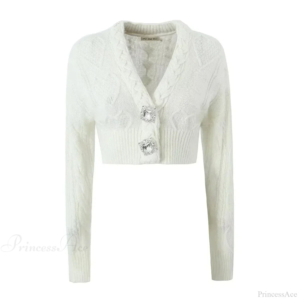 Knit Diamond Pink Cardigan