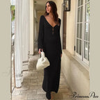 Knit Flare Stylish Long Sleeve Dress