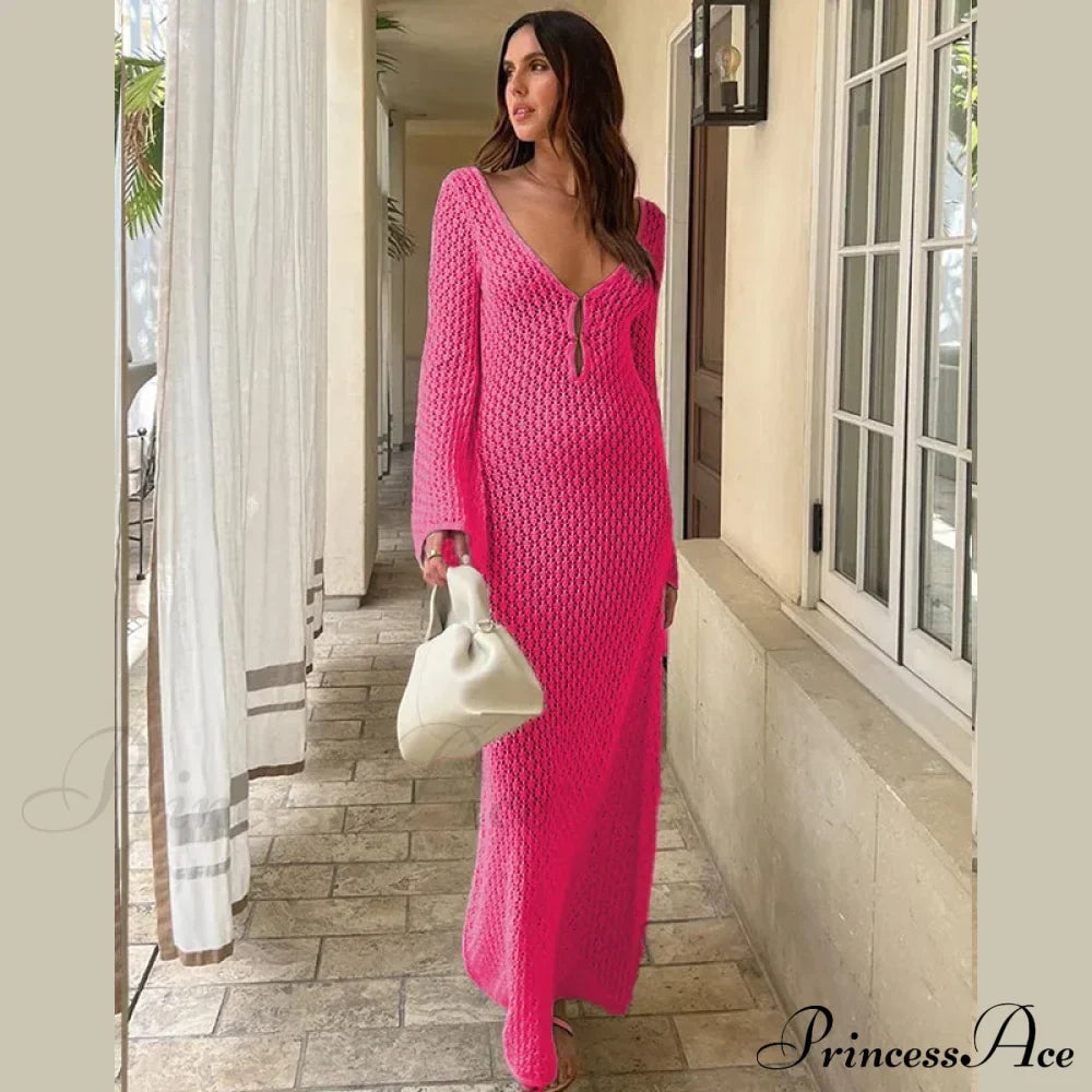 Knit Flare Stylish Long Sleeve Dress