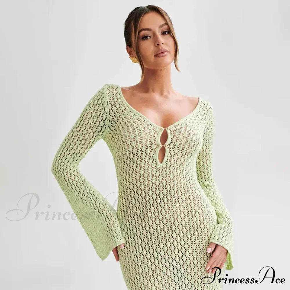 Knit Flare Stylish Long Sleeve Dress
