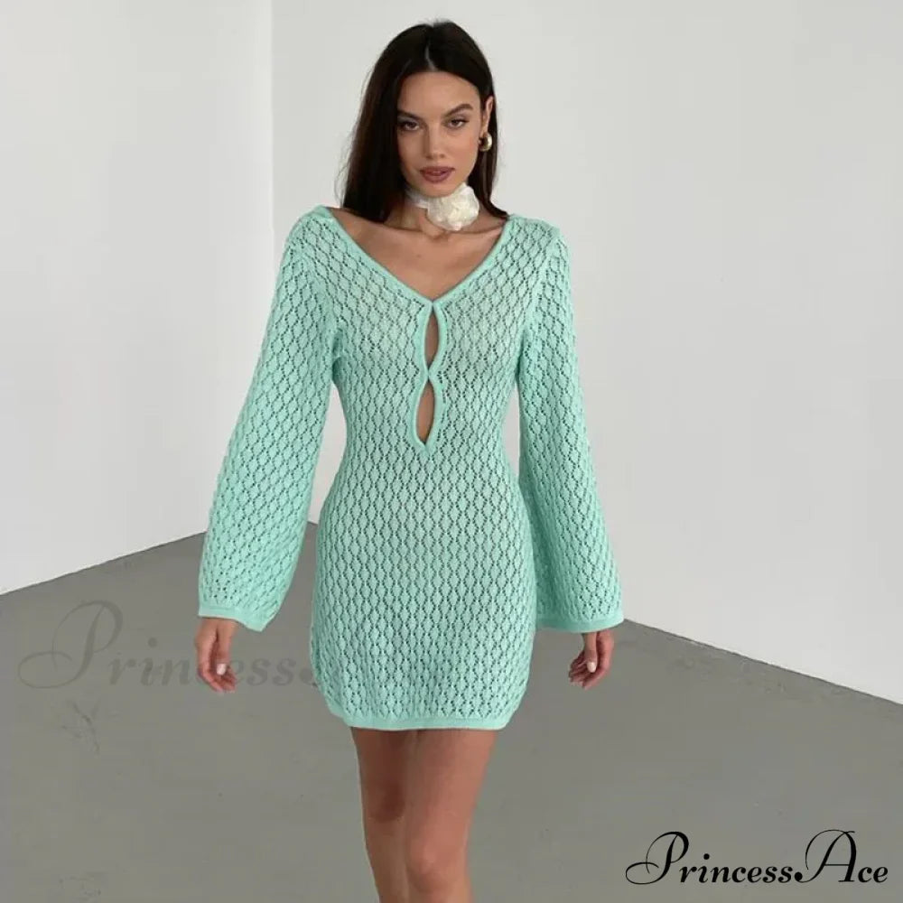 Knit Flare Stylish Long Sleeve Dress