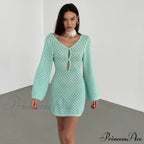 Knit Flare Stylish Long Sleeve Dress
