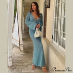Knit Flare Stylish Long Sleeve Dress