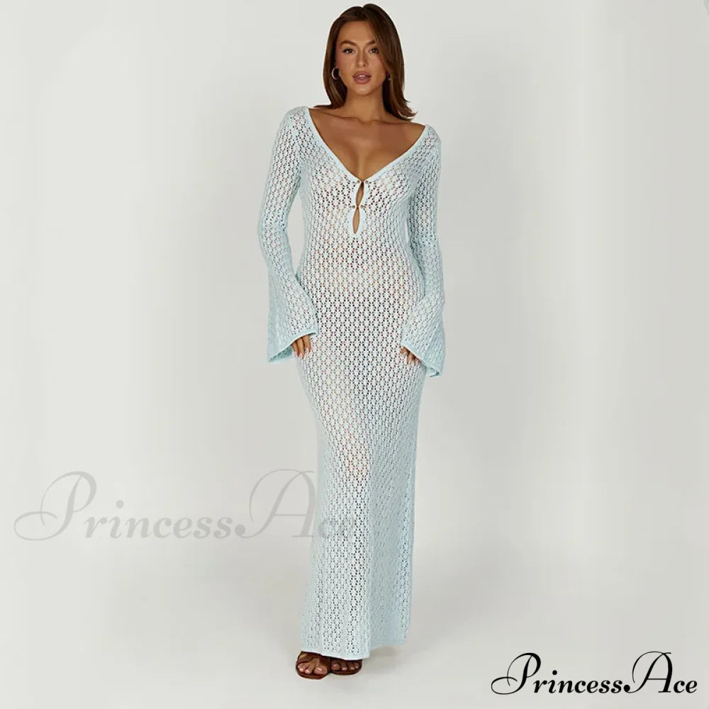 Knit Flare Stylish Long Sleeve Dress