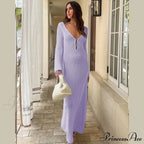 Knit Flare Stylish Long Sleeve Dress