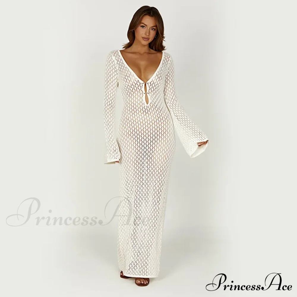 Knit Flare Stylish Long Sleeve Dress