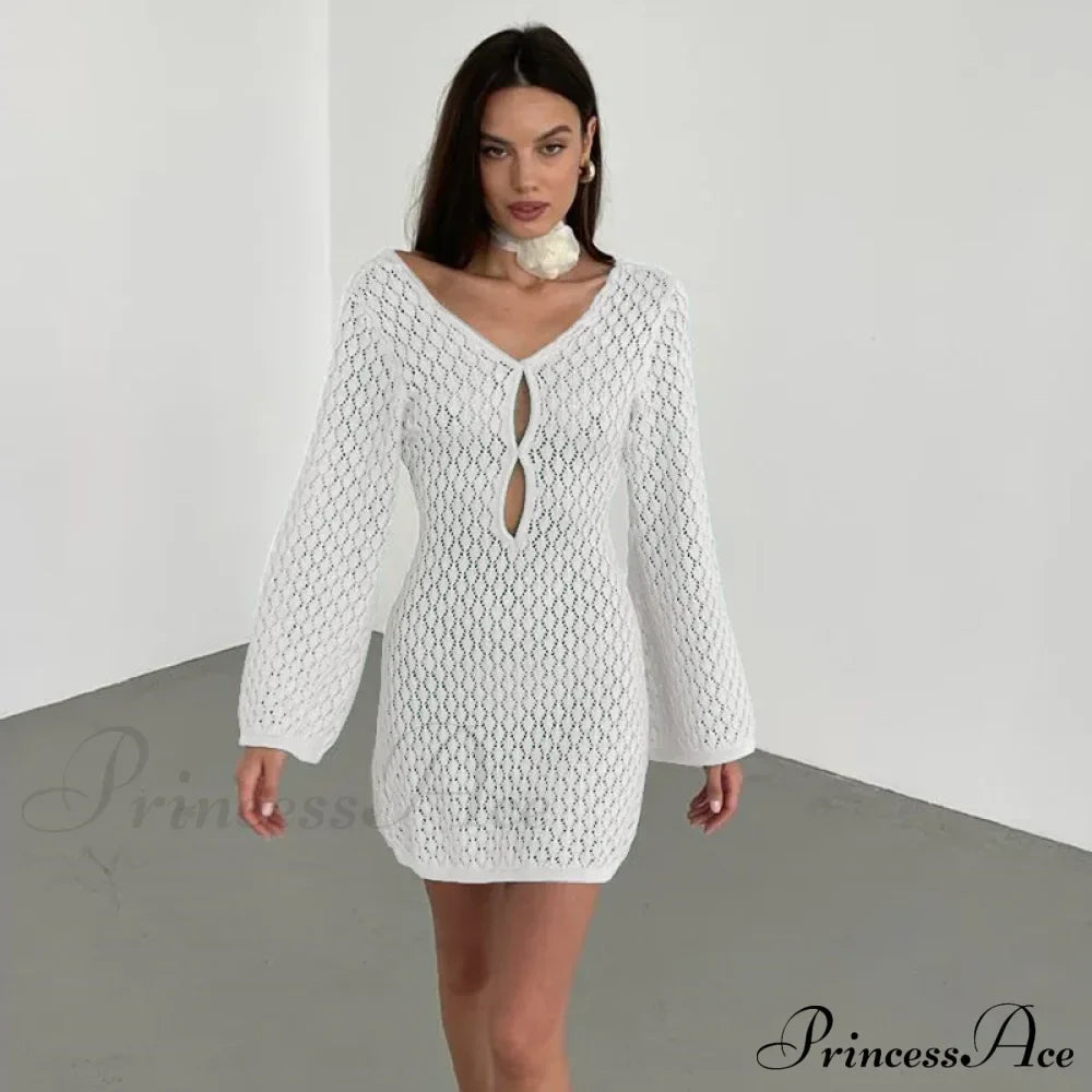 Knit Flare Stylish Long Sleeve Dress
