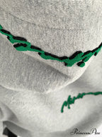 Knit Lettering Stylish Embroidery Hoddie