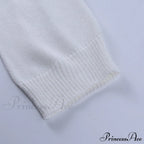 Knit Sweater Stylish Cropped Sleeve