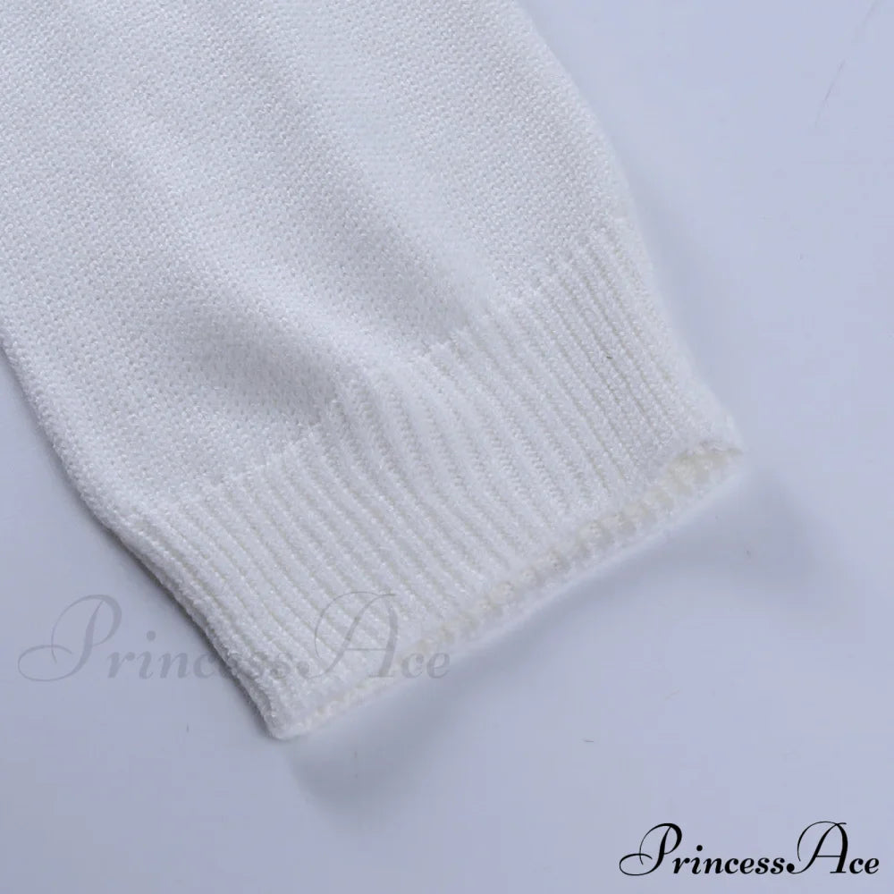 Knit Sweater Stylish Cropped Sleeve