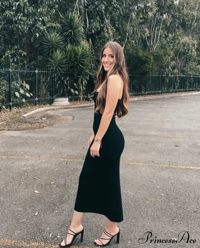 Knit Twisted Stylish Tube Midi Dress