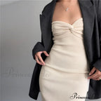 Knit Twisted Stylish Tube Midi Dress