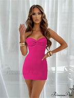Knit Twisted Stylish Tube Mini Dress