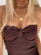 Knit Twisted Stylish Tube Top