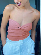 Knit Twisted Stylish Tube Top