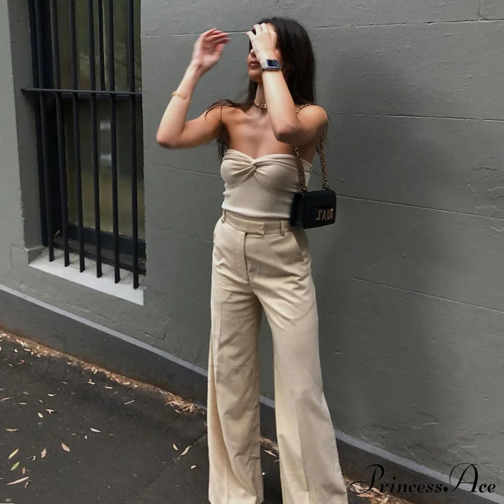 Knit Twisted Stylish Tube Top