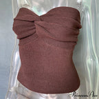 Knit Twisted Stylish Tube Top