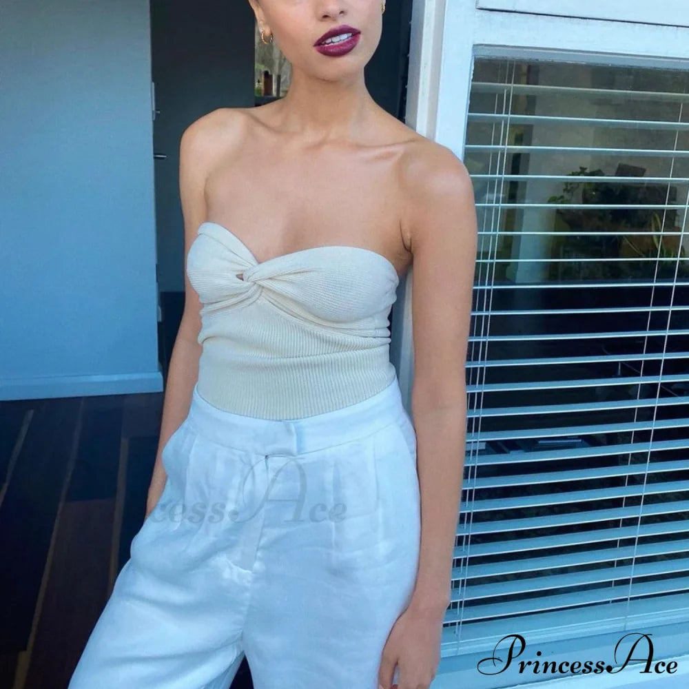Knit Twisted Stylish Tube Top