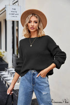 Knit Women's Loose Round Neck Sweater