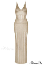 Knitted Cutout V Charming Neck Cover Up Dress