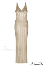 Knitted Cutout V Charming Neck Cover Up Dress