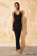 Knitted Cutout V Charming Neck Cover Up Dress