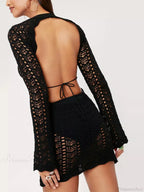 Knitted Hollow Beach Cover Up