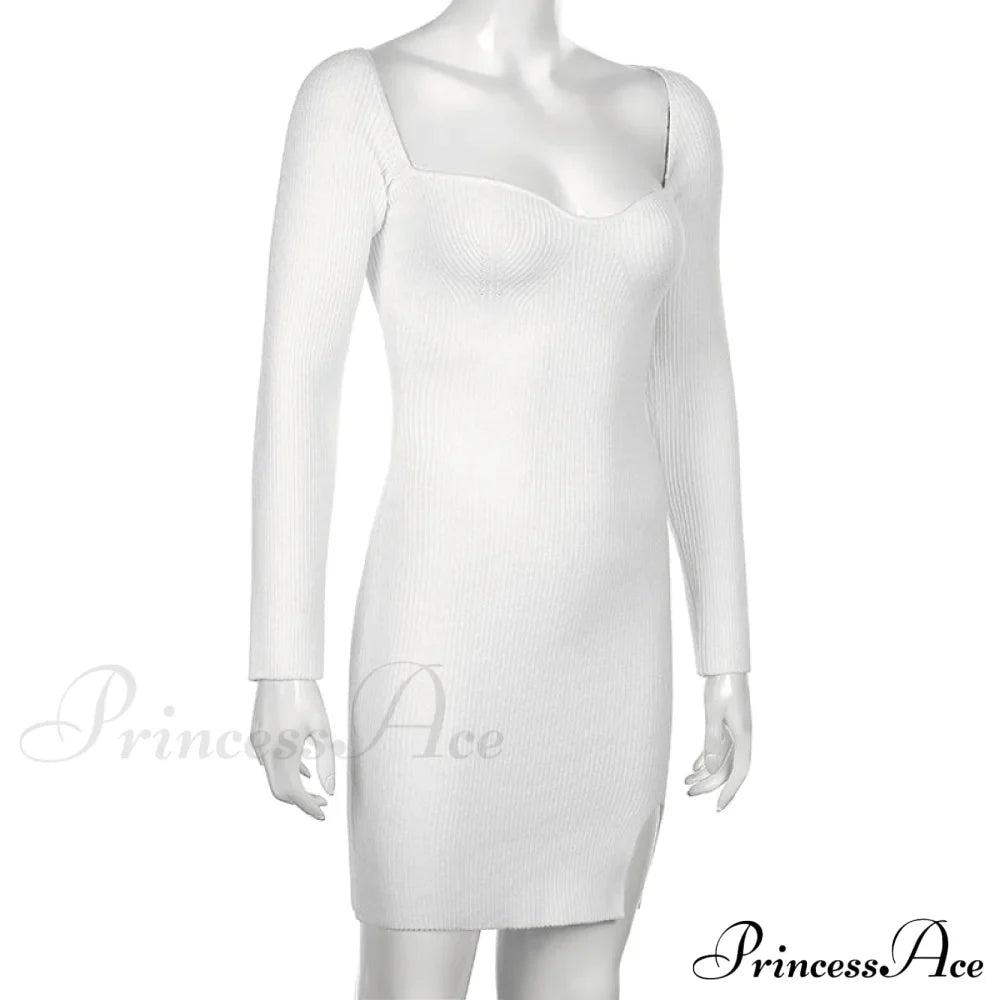 Knitted Sleeves Gown and Women Long Sweater Shoulder Off with Design
