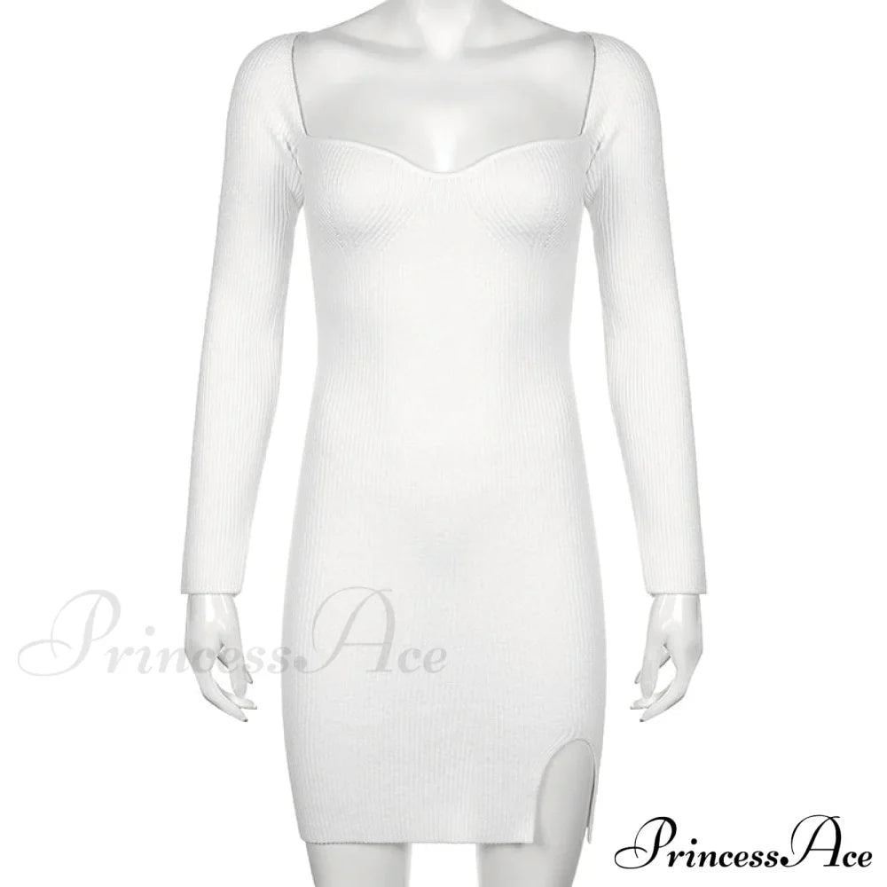 Knitted Sleeves Gown and Women Long Sweater Shoulder Off with Design