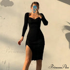 Knitted Sleeves Gown and Women Long Sweater Shoulder Off with Design
