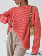 Knitted Solid Graceful Pocket Sweater Cardigan