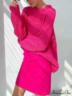 Knitted Solid Graceful Pocket Sweater Cardigan
